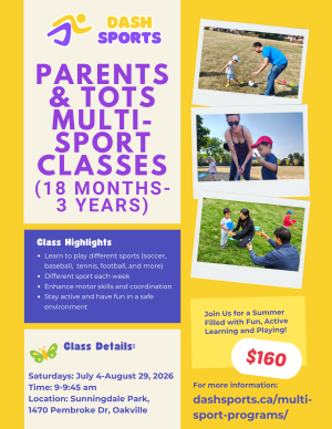 Parents & Tots Outdoor Multi-Sport Classes | July-August 2026
